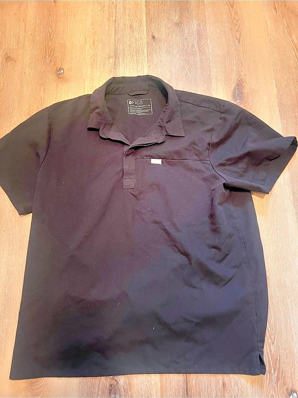FIGS UnisexBlack Polo Shirt Size XL Like New